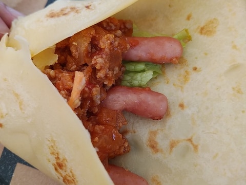 美味しい!ミートソースのおかずクレープ